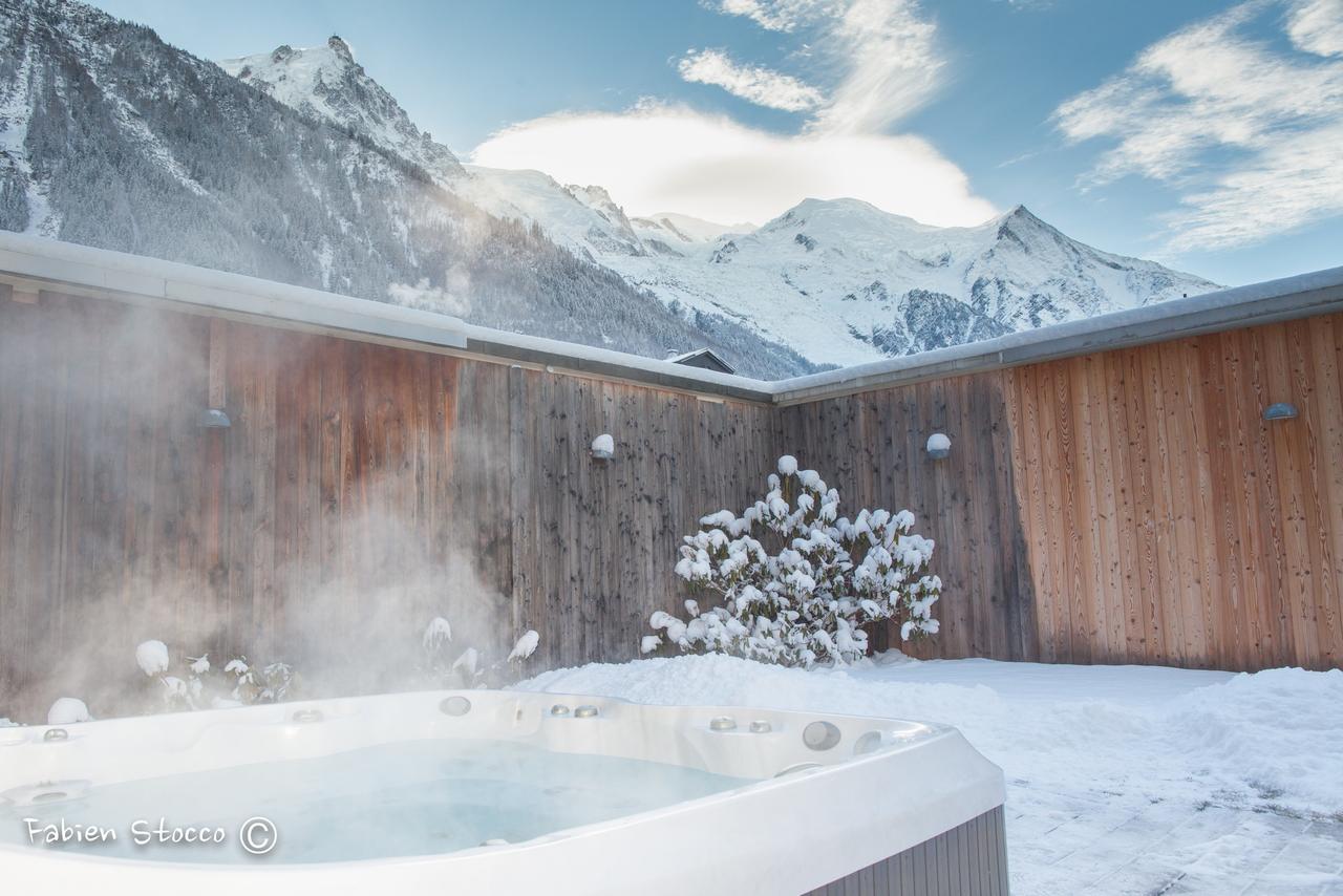 Apartment Au Bon Coin - Luxury Chamonix Hidden Haven, Mont Blanc View, Hot Tub And Garden מראה חיצוני תמונה